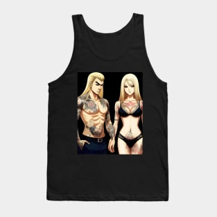 Tatoo Anime Couple Tank Top